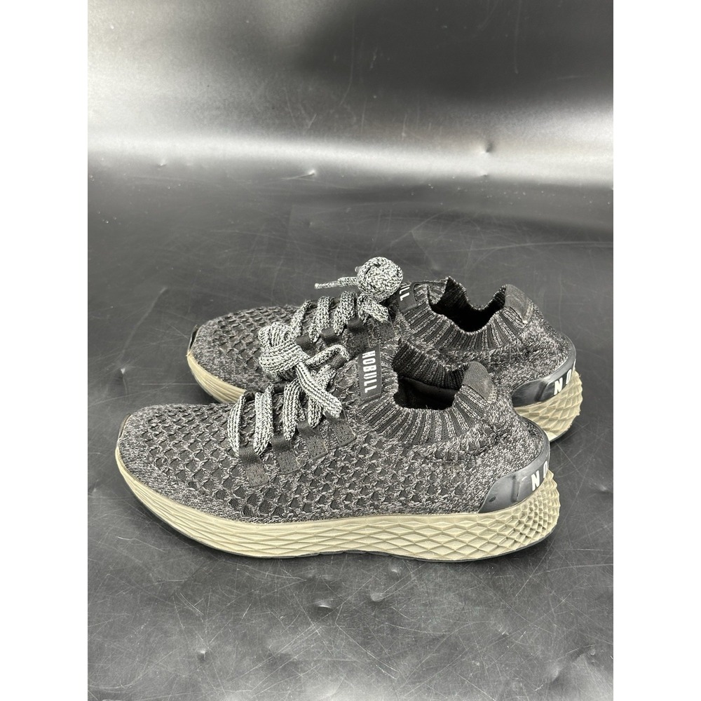 NOBULL All Day Knit Sneakers Women's 7.5 Black Slate Lightweight Training Shoes